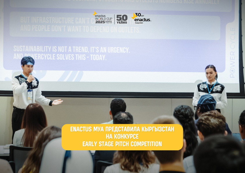 Enactus МУА представила Кыргызстан на конкурсе Early Stage Pitch Competition в рамках Мирового кубка Enactus 2025
